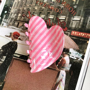 Colorful Candy Stripes Hair Claws for Women