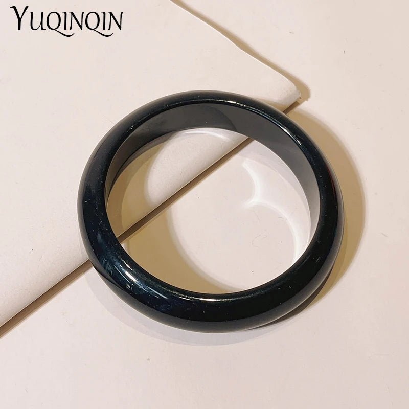 Colorful Thin Cuff Bangles Resin Punk Bangle Bracelet Gothic Round Jewelry
