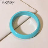 Colorful Thin Cuff Bangles Resin Punk Bangle Bracelet Gothic Round Jewelry