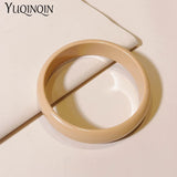 Colorful Thin Cuff Bangles Resin Punk Bangle Bracelet Gothic Round Jewelry