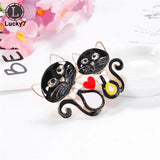 Cartoon Cat Corsage Alloy Dripping Oil Brooch
