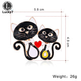 Cartoon Cat Corsage Alloy Dripping Oil Brooch