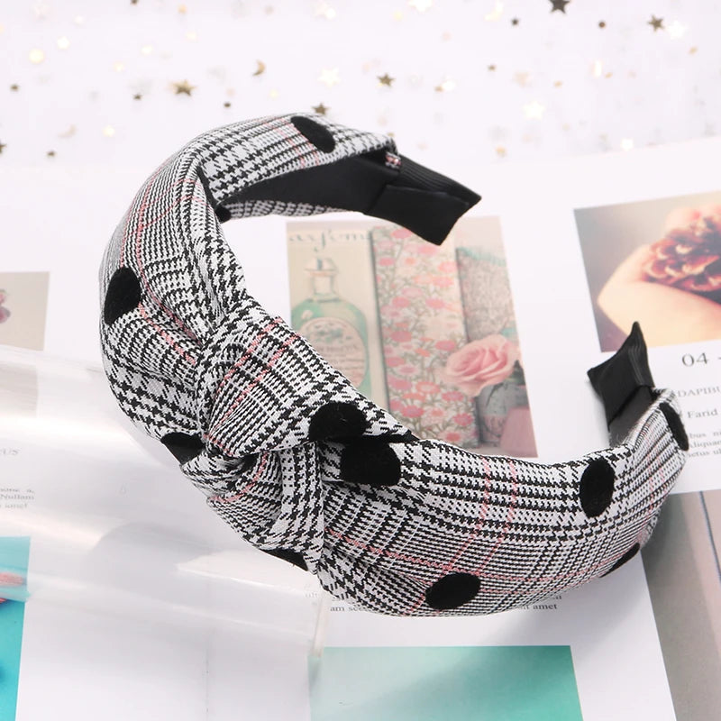 Velvet Wave Hair Band Crystal Hair Clip