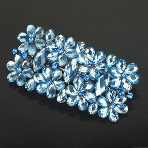 Crystal Curly Hair Headdress Rhinestone Flower Hairpin