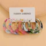 Sweet Heart Butterfly Hoop Colorful Resin Drop Earrings