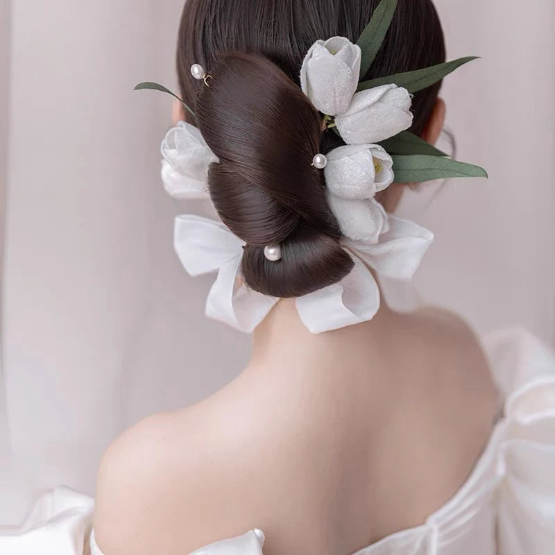 Ivory Flower Wedding Barrettes Headwear Jewelry Hair Accessory