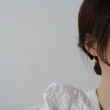 Delicate Full Pearl Ice Cream Earring 14K Plated Drop Earring