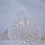 Delicate Full Pearl Ice Cream Earring 14K Plated Drop Earring