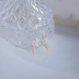 Delicate Full Pearl Ice Cream Earring 14K Plated Drop Earring