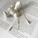 925 Silver Water Drop Clavicle Chain Tear Pendant Necklace