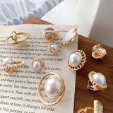 Simulated Pearl Big Round Clip Earrings Baroque Pearl Ear Clips Women Jewelry