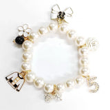 Elastic Glass Pearl Bead Bracelet Jewelry Women