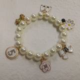 Elastic Glass Pearl Bead Bracelet Jewelry Women