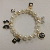 Elastic Glass Pearl Bead Bracelet Jewelry Women