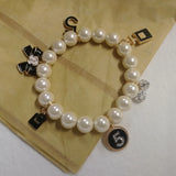 Elastic Glass Pearl Bead Bracelet Jewelry Women