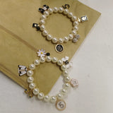 Elastic Glass Pearl Bead Bracelet Jewelry Women