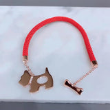 Dog Bone Dog Year Red Rope Bracelet