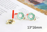 Enamel Alloy Circle Earrings for Women DIY Material