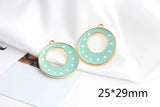 Enamel Alloy Circle Earrings for Women DIY Material