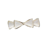 Opal Alloy Hairpin Spring Clips Double Layers Bowknot Hair Barrette