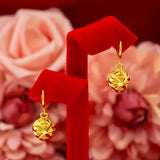 Hollow Ball Shape Clip Earring 14K Jewelry Gift