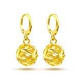 Hollow Ball Shape Clip Earring 14K Jewelry Gift