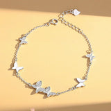 Zircon Butterfly Bracelet Silver 925 Fine Jewelry Gift