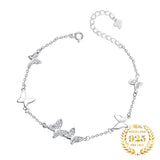 Zircon Butterfly Bracelet Silver 925 Fine Jewelry Gift