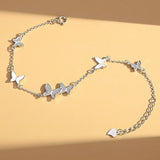 Zircon Butterfly Bracelet Silver 925 Fine Jewelry Gift