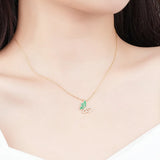 Sterling Silver Foldable Butterfly Necklace & Earrings Set