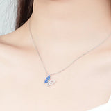 Sterling Silver Foldable Butterfly Necklace & Earrings Set