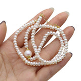 Pearl Beads Necklace For Women Gemstone Pendent Choker Jewelry