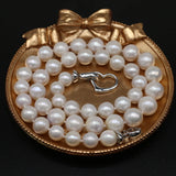 Pearl Beads Necklace Big Rice Round Letter Heart Choker