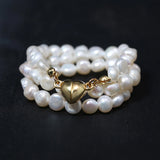 Pink Pearl Beads Necklace for Women Ladies Choker Jewelry