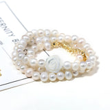 Pink Pearl Beads Necklace Choker Jewelry Charms