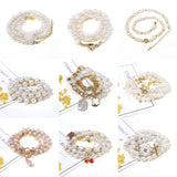 Pink Pearl Beads Necklace for Women Ladies Choker Jewelry
