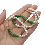 Pearl Beads Necklace Irregular Gemstone Choker Jewelry