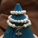 Pearl Beads Necklace For Women Ladies with Pendent Choker