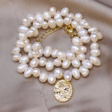 Pearl Beads Necklace For Women Ladies Choker Jewelry