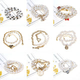 Strawberry Heart Pearl Necklace Choker Jewelry Charms