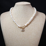 Strawberry Heart Pearl Necklace Choker Jewelry Charms