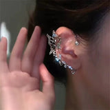 Elf Butterfly Ear Cuff Zircon Crystal Ear Clip Wedding Jewelry