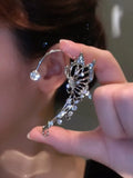 Elf Butterfly Ear Cuff Zircon Crystal Ear Clip Wedding Jewelry