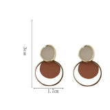 Geometric Multicolor Disc Clip On Earrings Non Pierced