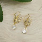 Butterfly Owl Drop Earring Geometric Pearl Rhinestone Wedding Jewelry