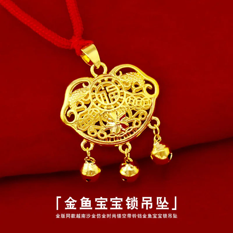 14K Little Fish Pendant Lucky Jewelry for Children