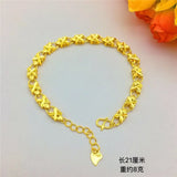 14K Flowers Bracelet Women's Chain Bracelets Delicate Hand Jewelry