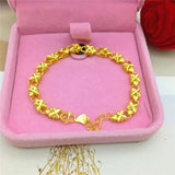 14K Flowers Bracelet Women's Chain Bracelets Delicate Hand Jewelry