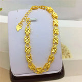 14K Flowers Bracelet Women's Chain Bracelets Delicate Hand Jewelry