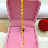 14K Flowers Bracelet Women's Chain Bracelets Delicate Hand Jewelry